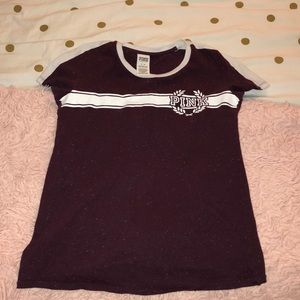 Maroon PINK T-shirt